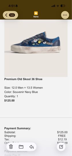 Vans premium old Skool 36 Souvenir