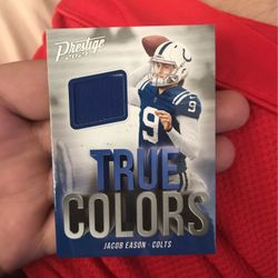 Jacob Eason Tru Colors Jersey Patch Card