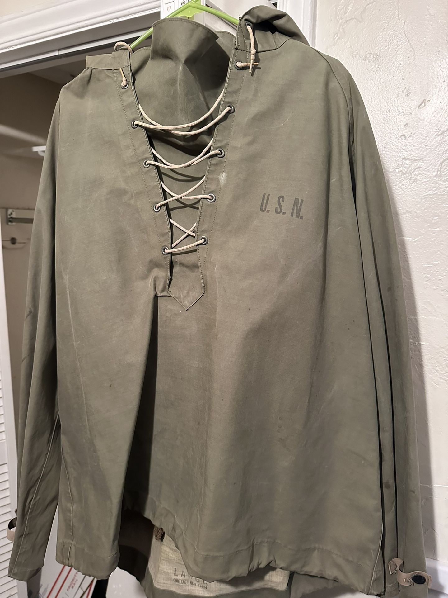 USN WW II Anorak Rain Jacket Foul Weather