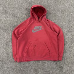 2000s red Nike hoodie men’s Size L