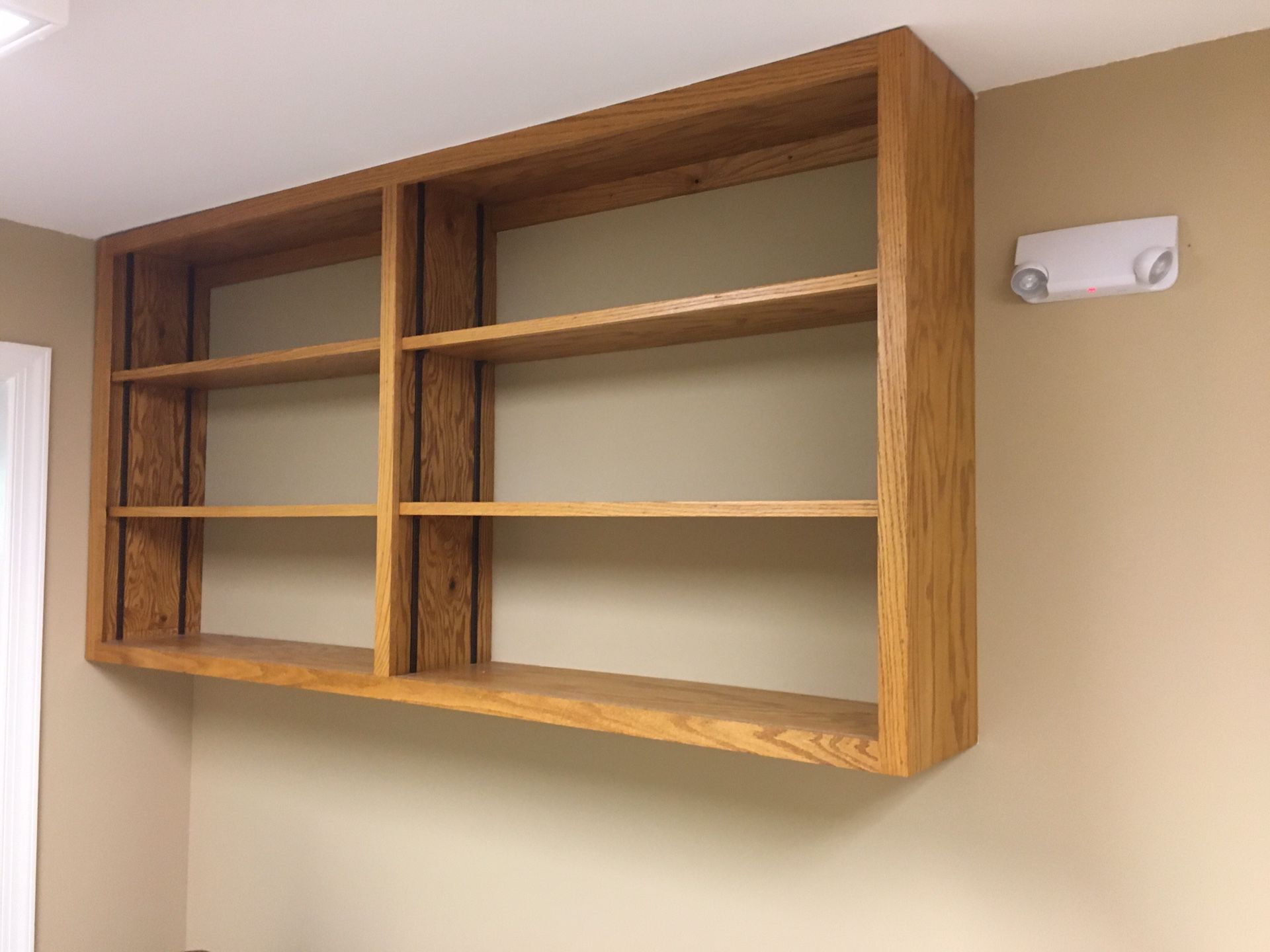 Oak shelf. Wall or floor mounted book case