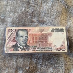 Billete De 100 Pesos Mexicanos El Venado 🦌 Raro De Encontrar 
