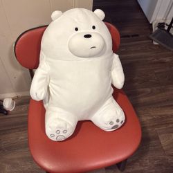 We Bare Bears Pillow Teddy Bear Plushie Travel Version White Polar Bear 