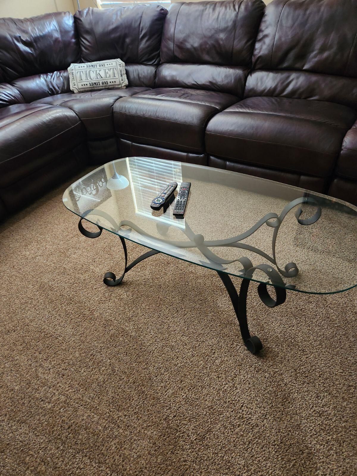 Glass Coffee Table And End Table