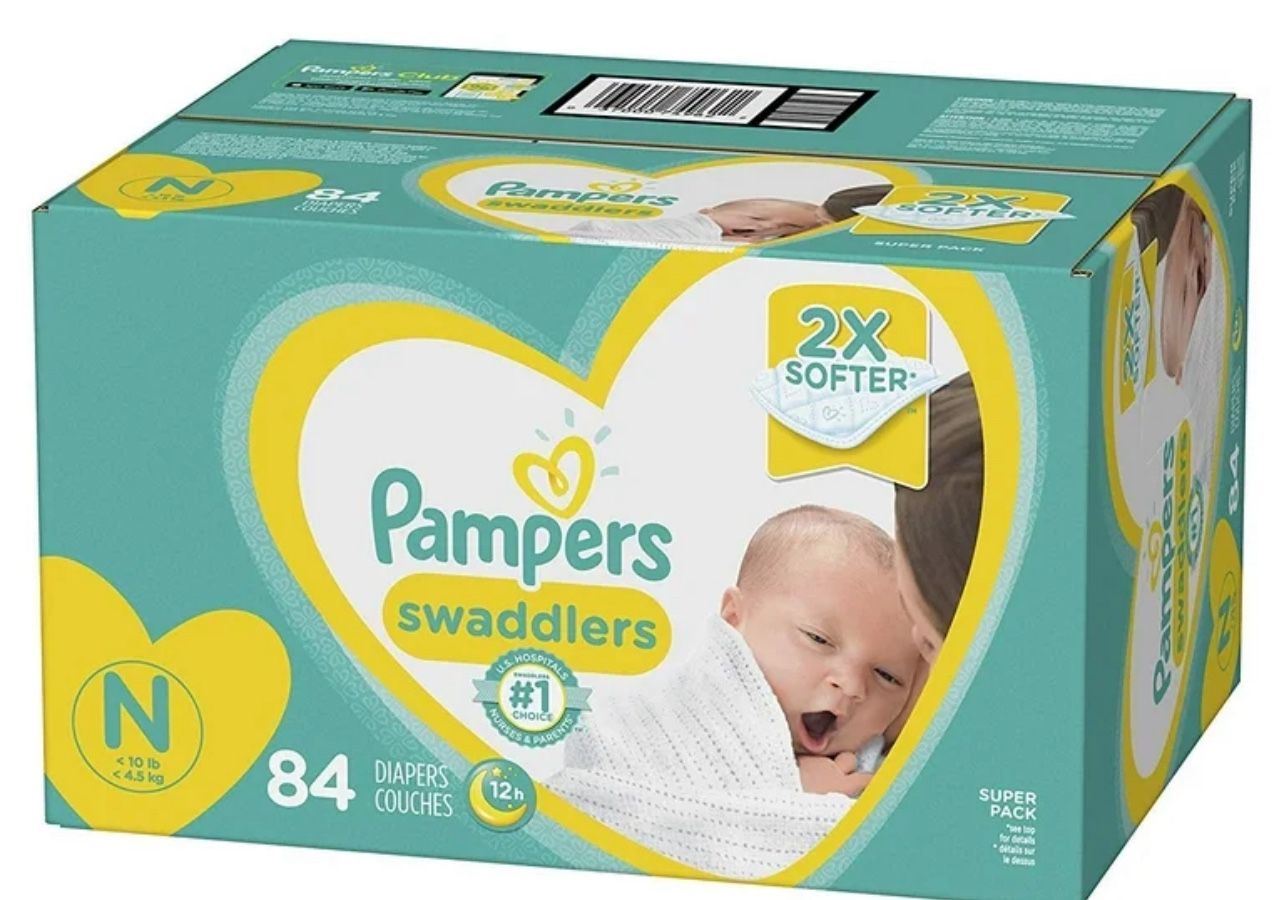 Unopened 84count Size 0 Pampers