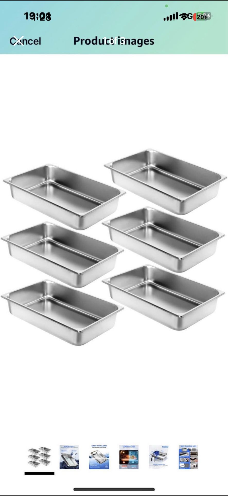 Winco 4-Inch Pan, Full, Stainless Steel,6pack  Material Stainless Steel Finish Type Stainless Steel Brand Winco Color Stainless Steel Capacity 1