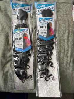 22” Deep and wavy hair bulk 1B