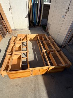 Queen Wood Bed Frame with Storage Drawers