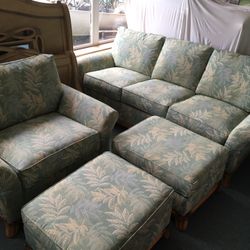 Furniture. Sofa, Chair, Ottomans