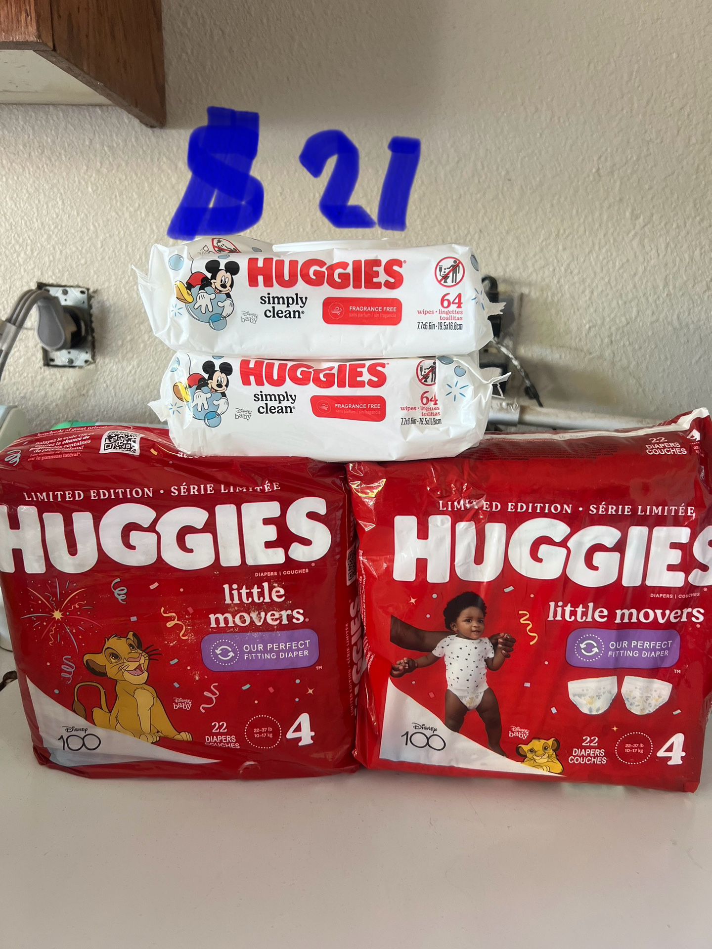 $21 Huggies And Wipes 