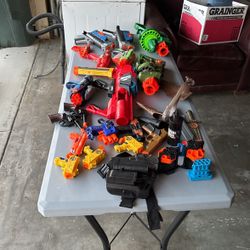 Nerf/rubber Dart Gun And Toy Lot For Cosplay and Crafts