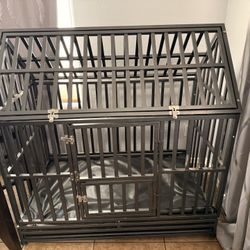 Custom Large Dog Crate On Wheels 
