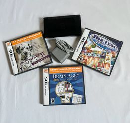 DS Lite #USG-001 Nintendo Black Handheld Console Dual Screen Complete Bundle Great Condition