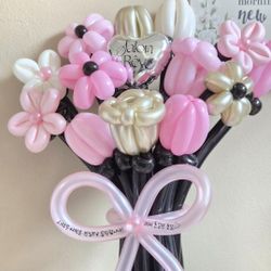 Flower balloon bouquets