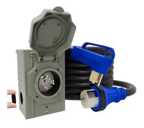 50AMP 15Feet Generator Cord with Pre-drilled Power Inlet Box