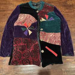 Vintage Clothes, One Jacket, Two Sweaters, One Cardigan, And One Bag