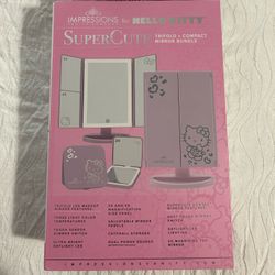 Impressions Hello Kitty Trifold & Compact Mirror Pink