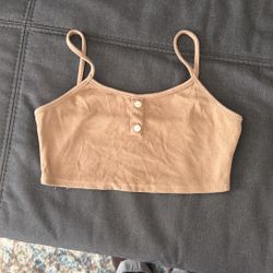 Olive Green Crop Too Spaghetti Strap