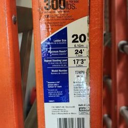 Werner ladder Orange 20 ft A-Frame T7420
