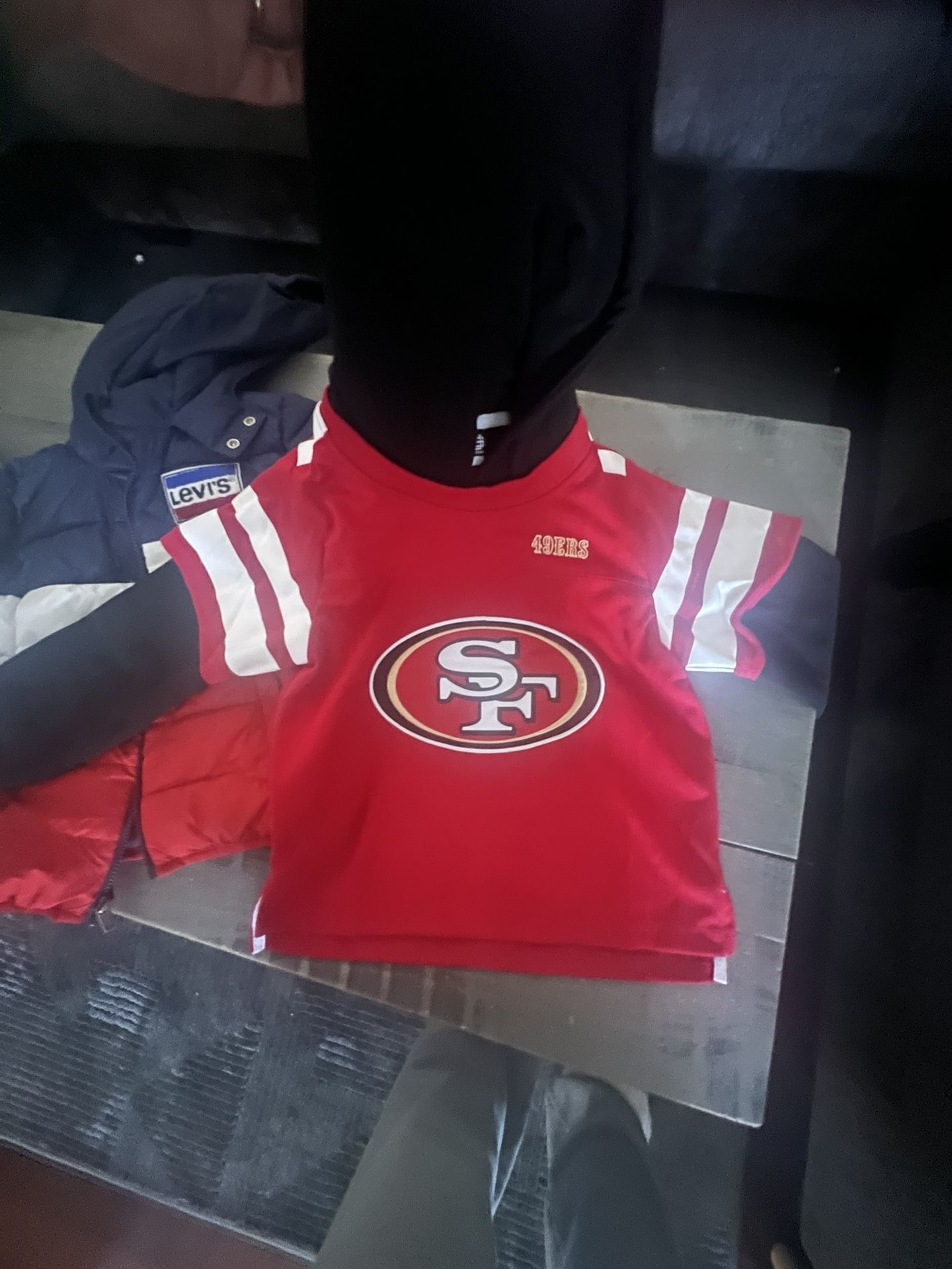 Size 7 Youth 49er Sweater NFL Jersey , Levi Jacket