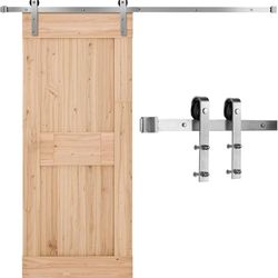 191*6FT Brushed Nickel Sliding Barn Door Hardware Kit, 330 LBS Weight Capacity, Compatible with 36 Inches Max Width & 1-3/8 to 1-3/4 Inches Thickness 