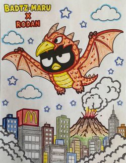 FREE McDonald’s Hello Kitty x Godzilla Coloring pages
