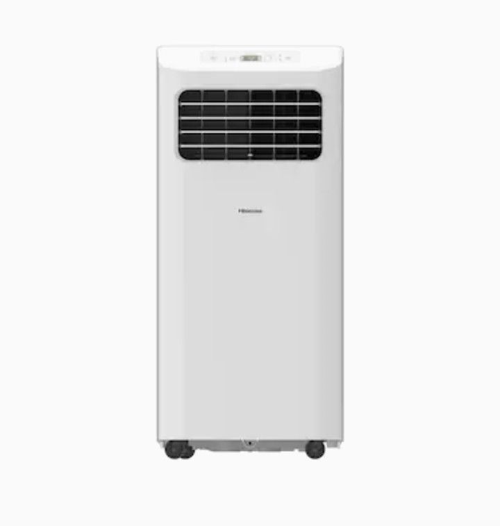 New Hisense 5500-BTU DOE (8000-BTU ASHRAE) 115-Volt White Portable Air Conditioner Model #AP0819CR1W
