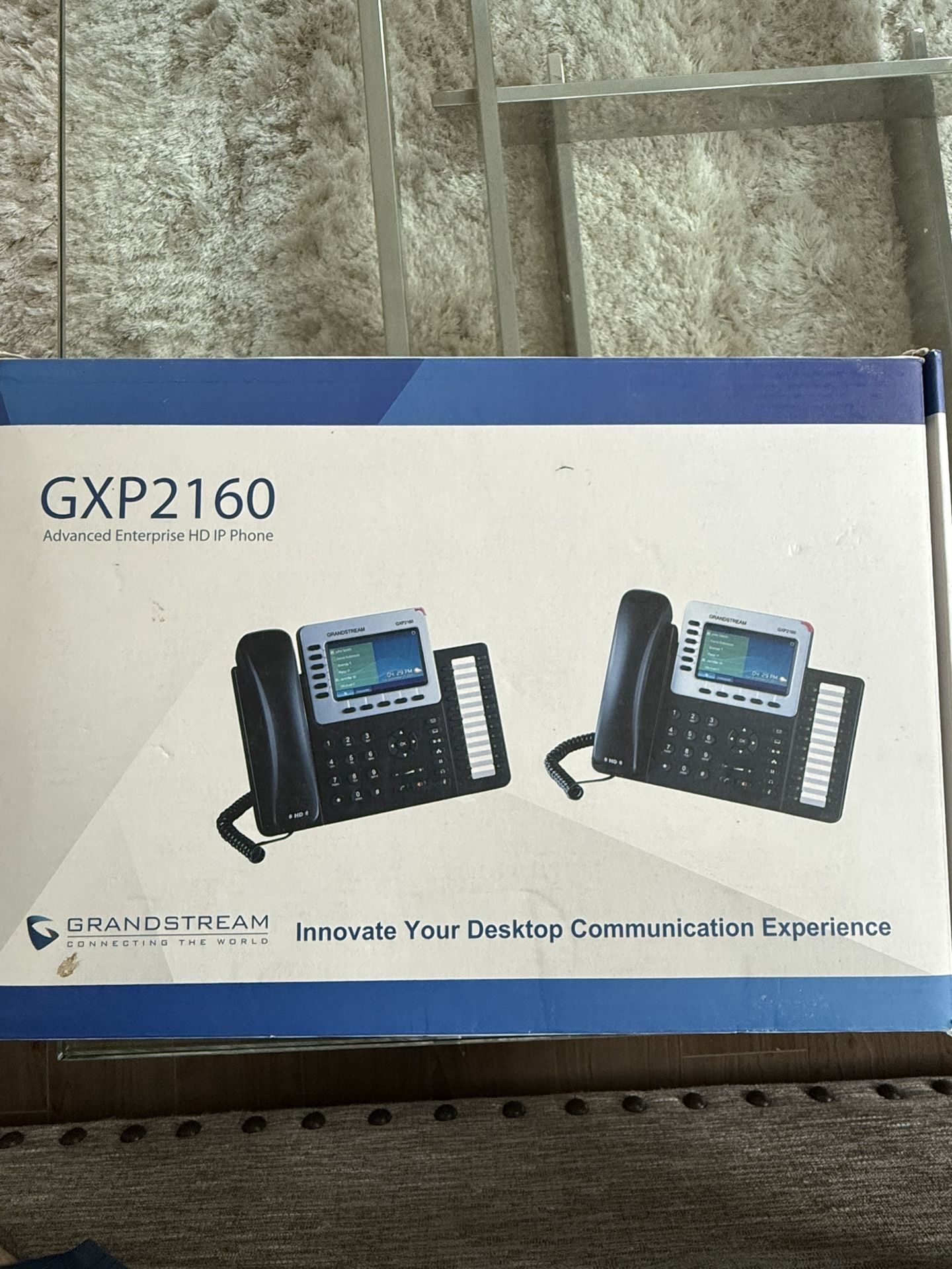 Grandstream GXP2160 IP Phone | 6 Lines, 6 SIP Accounts | 4.3-Inch Color Display | Dual-Port Gigabit Ethernet with Integrated PoE