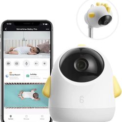 Smart Baby Monitor WiFi Smartphone AI Cry Soothing Lullaby, Sleep Breathing Analysis, 2K UHD Video C