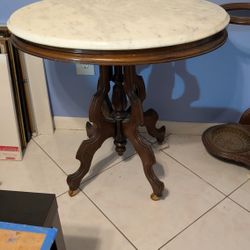 Antique Original Victorian Table Marble