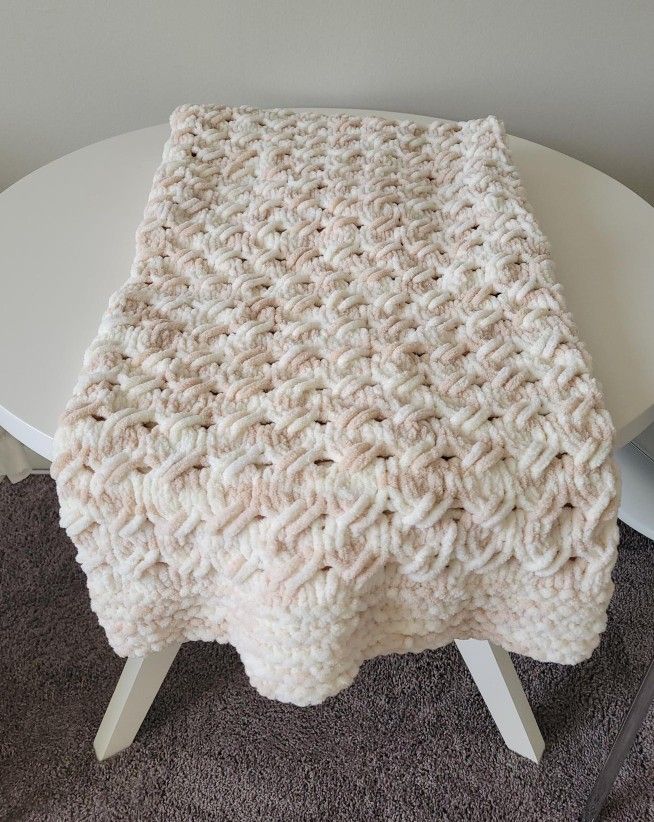 New - Hand Knitted Baby Blanket