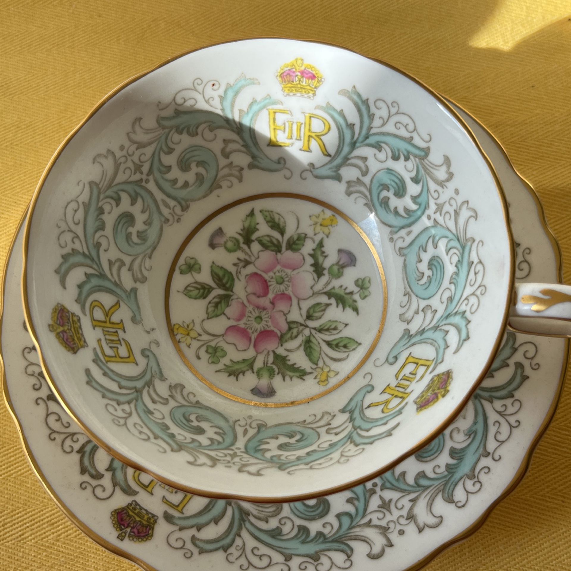 Paragon china Queen Elizabeth commorative  coronation  cup and saucer