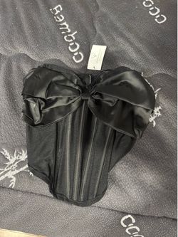 New with tags black corset bow top Windsor