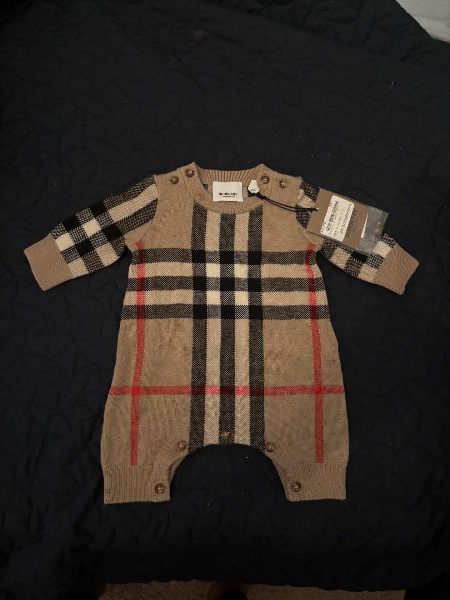 Newborn/ 1 Month Old Burberry Cashmere Jumper