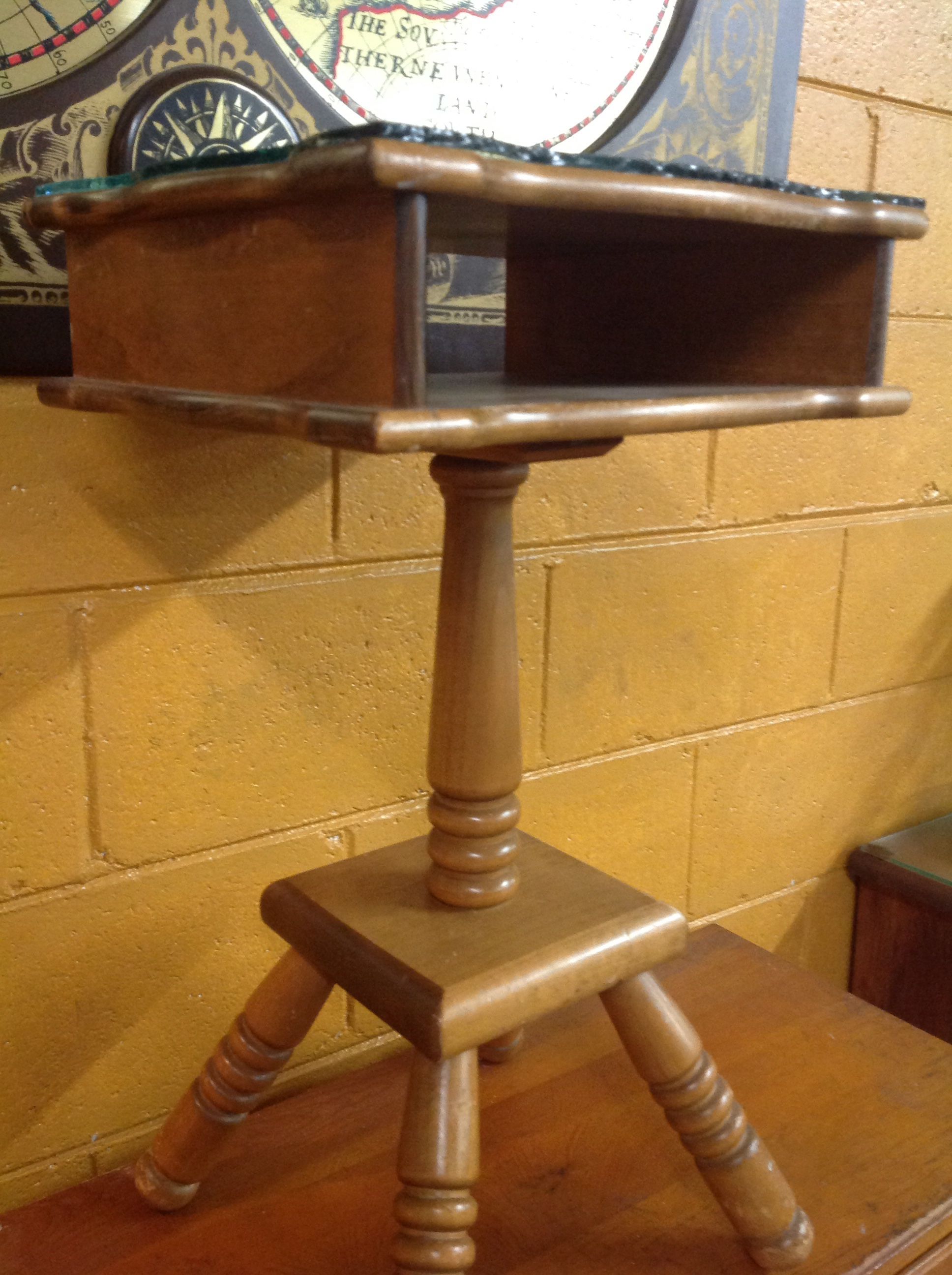 Small Vintage Custom Cut Table For Sale