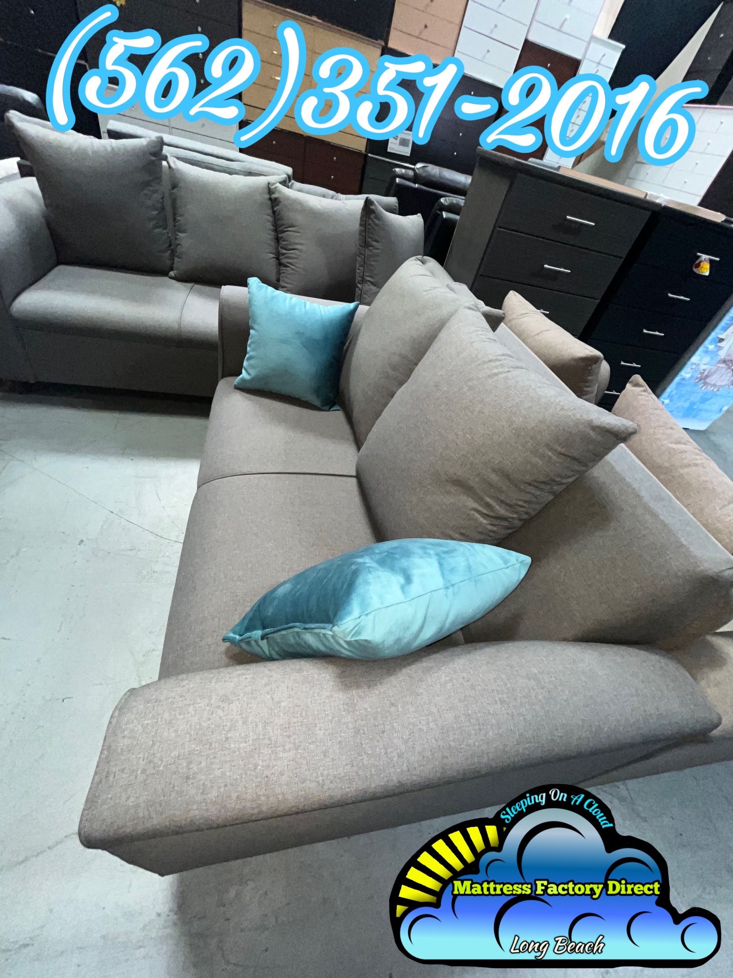 Sofa Couch Grey New Two And Three Seater Set Bonito