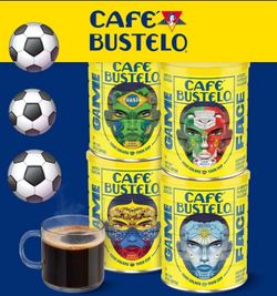 Cafe Bustelo Coffee Espresso Limited Edition Face Can 10oz Included Face Tattoo Lot of Four