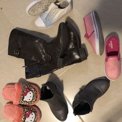 5 Pairs Of Girl Shoes, All Kids Size 13