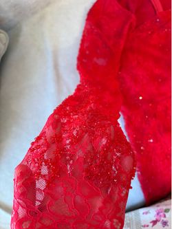Red beaded dress