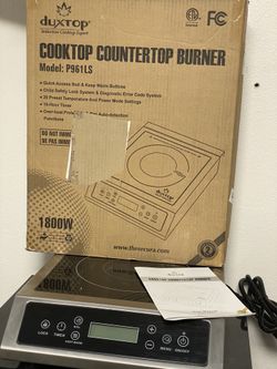 Duxtop LCD P961LS Professional Portable Induction Cooktop Commercial Range Countertop Electric Single Burner, 1800 Watts