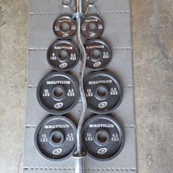 Olympic Curl Bar With Weights 