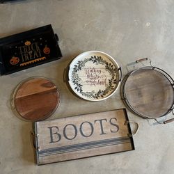 Decorative Trays And Boots Tray