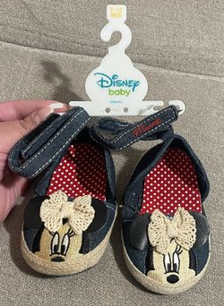 Disnep Baby Minnie Mouse Baby Girl Shoes 9-12 Months 