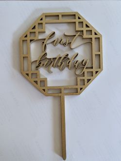 Cake topper - first birthday, Korean, dohl