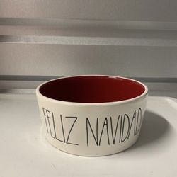 Rae Dunn Christmas Dog Bowl 