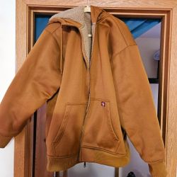 Wrangler Jacket Men, Full Zip Hood (3X) WorkWear Lined Winter Hype Core, firm.