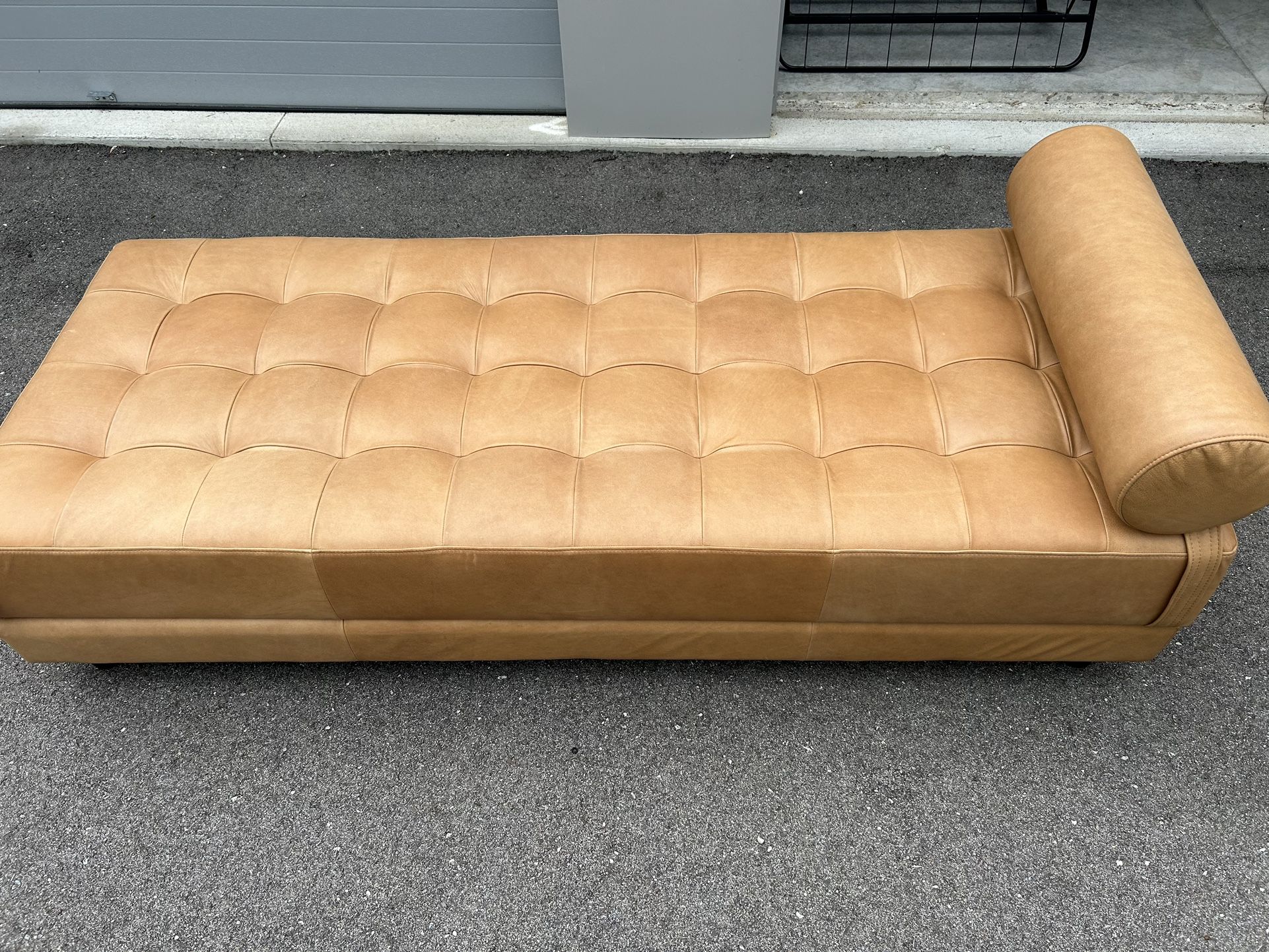 New-79” Article Tufted Leather Chaise Lounge