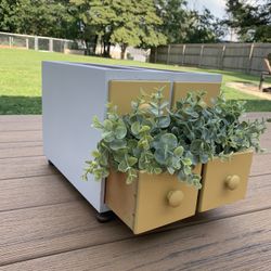 Planter Made From Sewing Machine Drawers