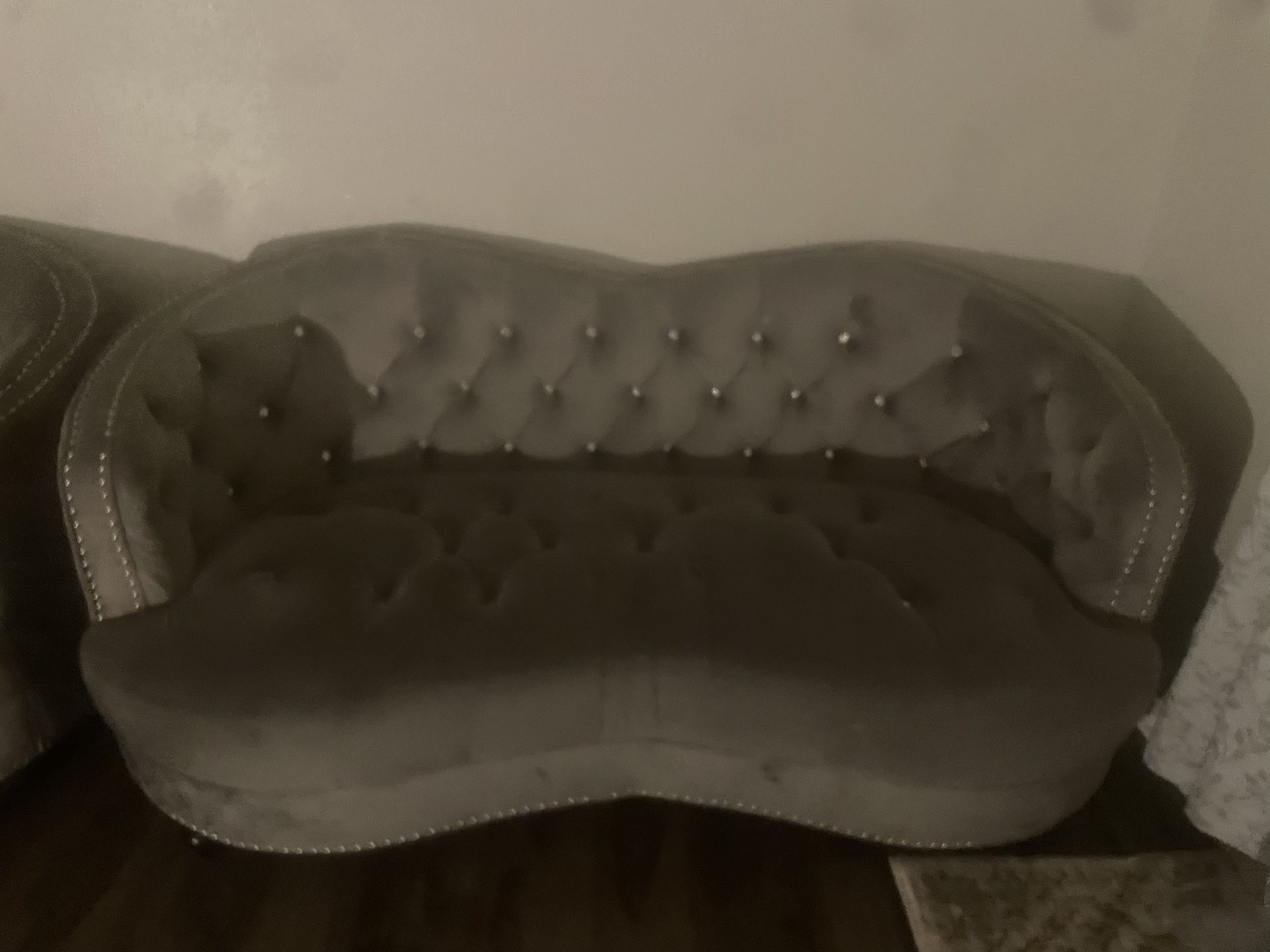 gray velvet armchair 