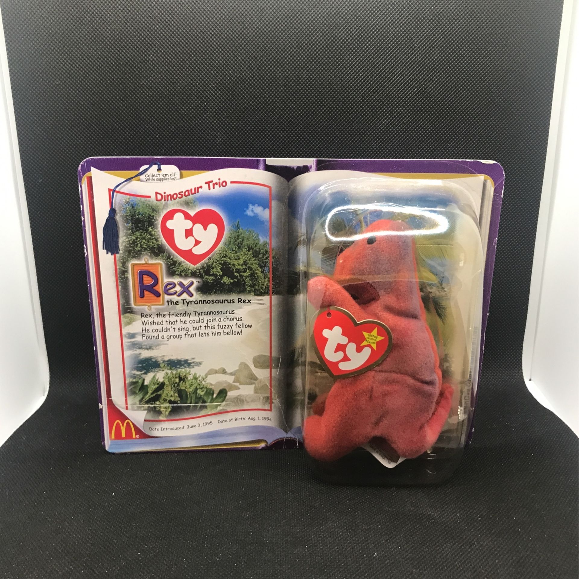 Ty Beanie Baby Dinosaur Trio Rex The T-Rex
